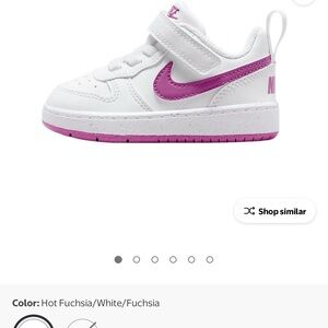 Nike Kids' Sneakers in White and Fuchsia